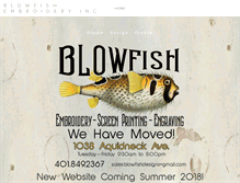 Tablet Screenshot of blowfishdesigns.com